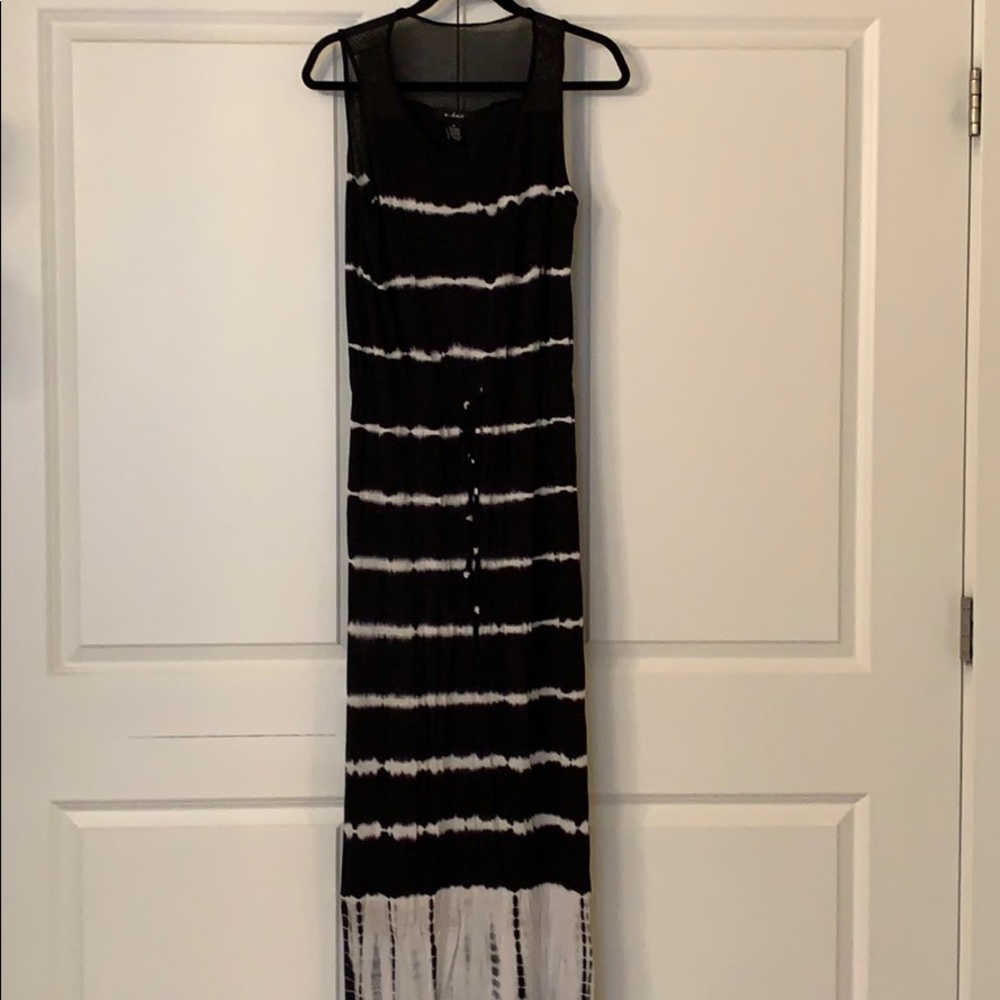 Stripe Tie-Dye Maxi Dress
